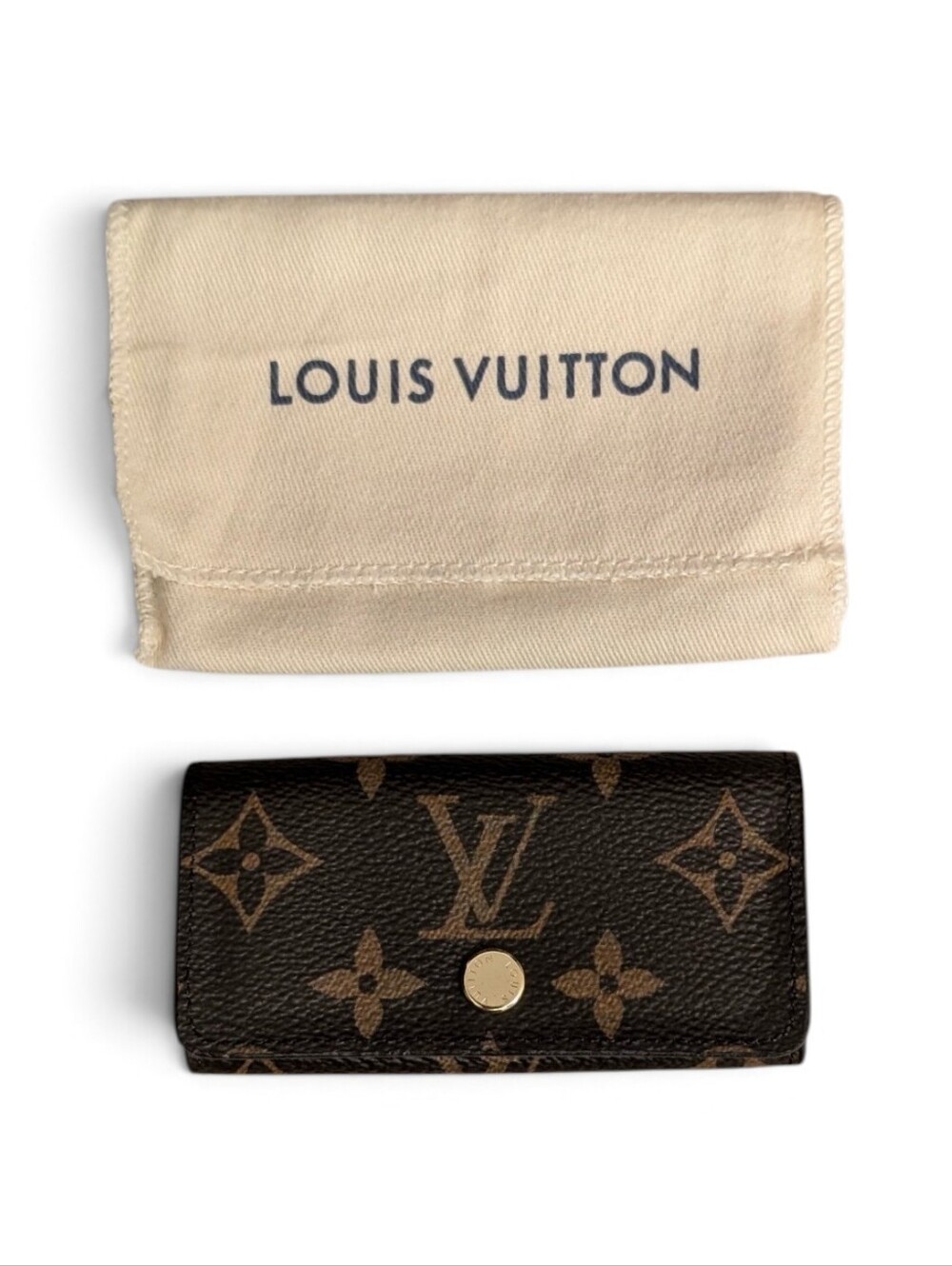Louis Vuitton Multicle 4 Monogram Key Case M69517 w/ Dust Bag Authentic Unused - Picture 6 of 6